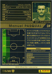 マヌエル・パスクアル WCCF カードデータ詳細