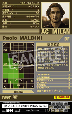 パオロ・マルディーニ | FOOTISTAカードデータ詳細