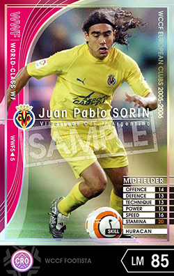 ファン・パブロ・ソリン FOOTISTAカードデータ詳細