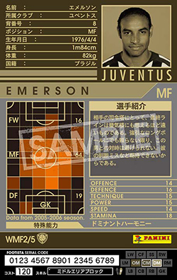 エメルソン | FOOTISTAカードデータ詳細