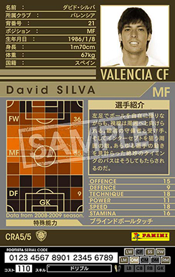 ダビド・シルバ | FOOTISTAカードデータ詳細