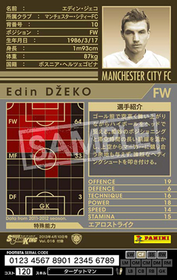 WCCF エディン・ジェコ 13-14 マンチェスター・シティ PSA8の