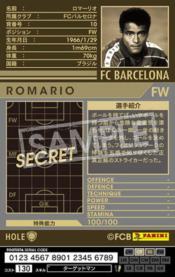 ロマーリオ | FOOTISTAカードデータ詳細