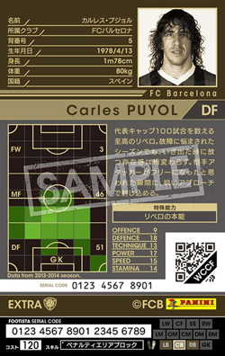 カルレス・プジョル | FOOTISTAカードデータ詳細