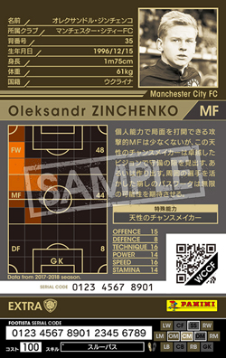 オレクサンドル・ジンチェンコ | FOOTISTAカードデータ詳細